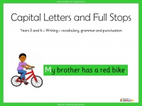 Capital Letters and Full Stops - Years 3 and 4